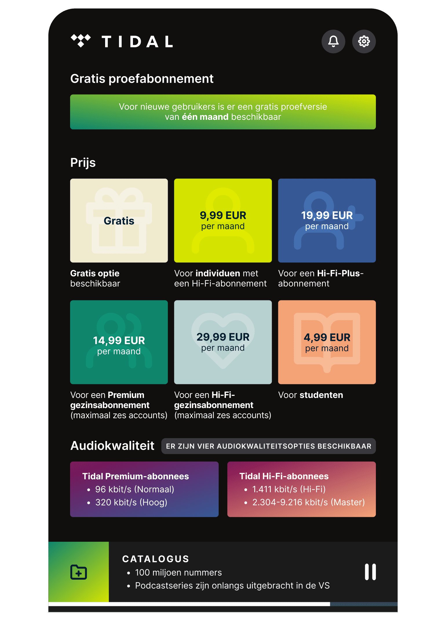 Online muziek luisteren met Tidal